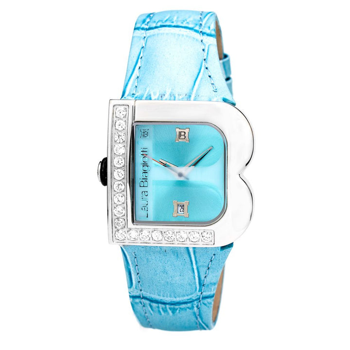 Laura Biagiotti Blue Leather Dress Watch