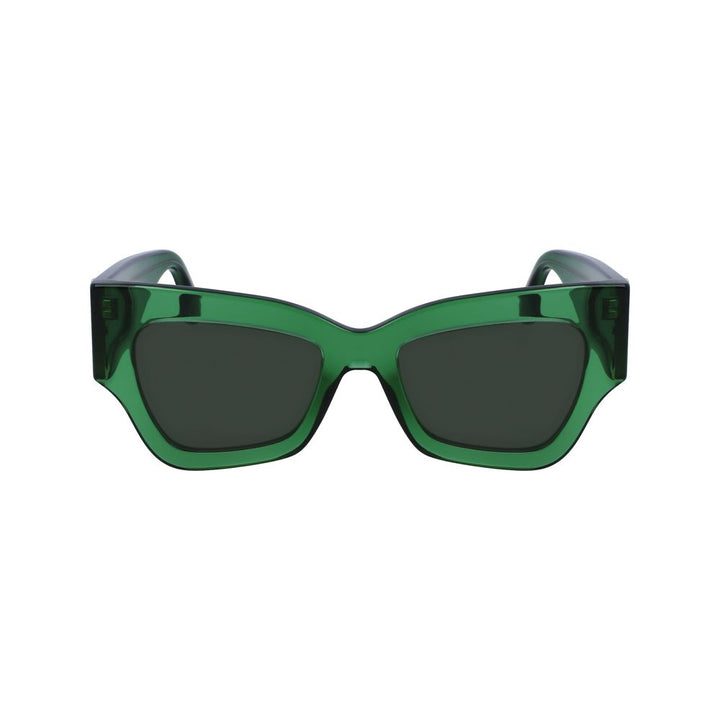 Victoria Beckham Green Acetate Sunglasses