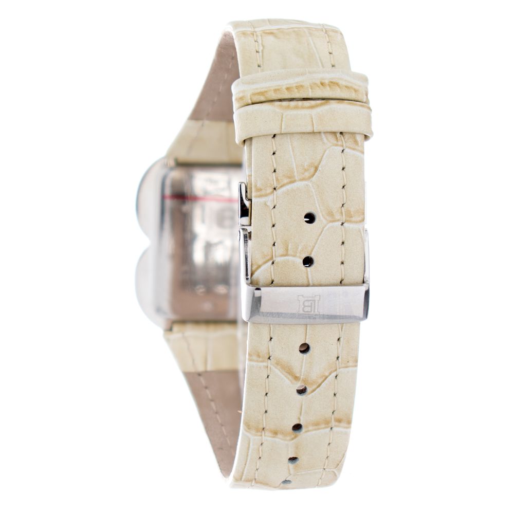 Laura Biagiotti Beige Leather Dress Watch