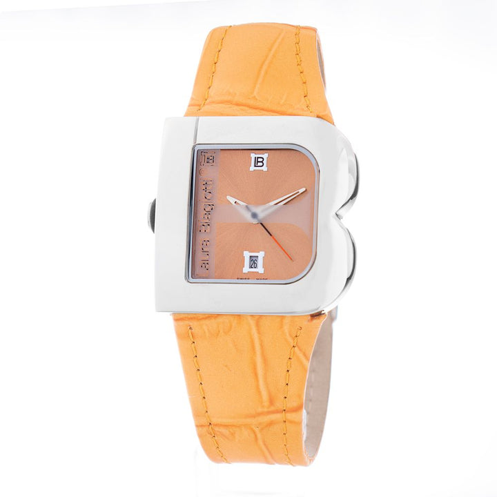Laura Biagiotti Orange Leather Dress Watch