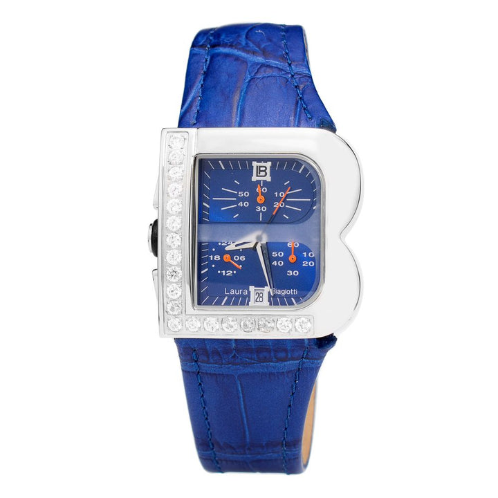 Laura Biagiotti Blue Leather Bracelet Watch