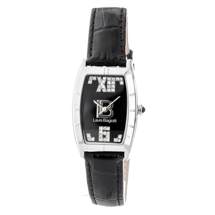Laura Biagiotti Black Leather Dress Watch