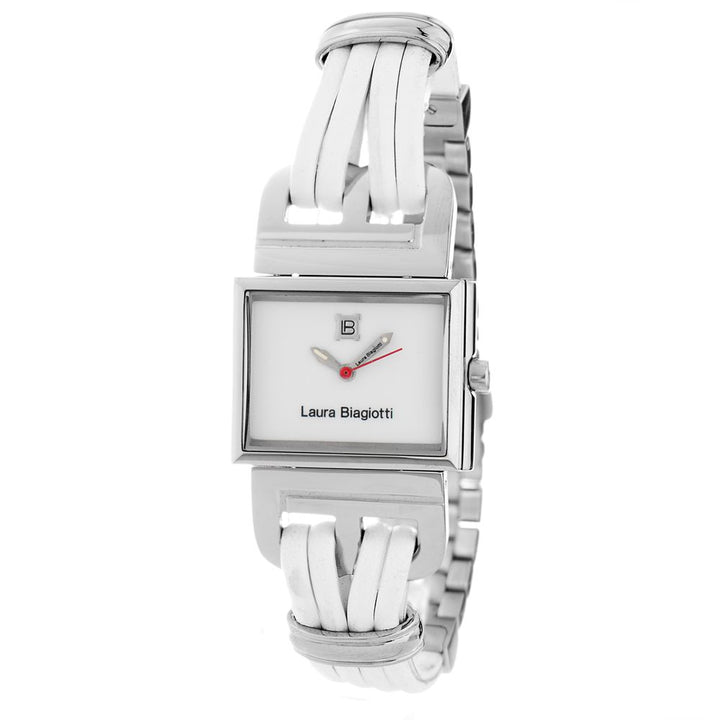 Laura Biagiotti White Leather Dress Watch