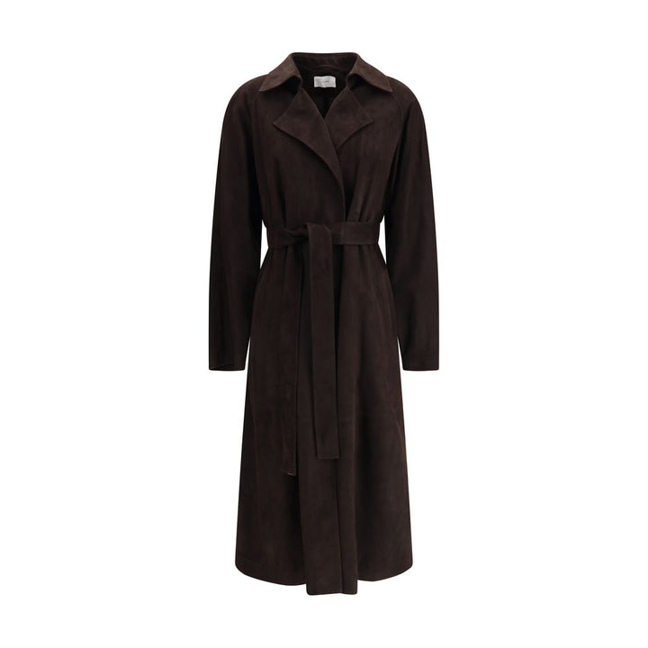 The Row Brown Lamb Leather Coat