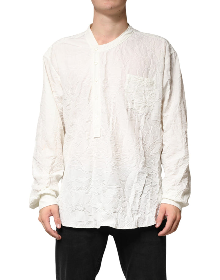 Dolce & Gabbana White Cotton Men Long Sleeves Men Shirt