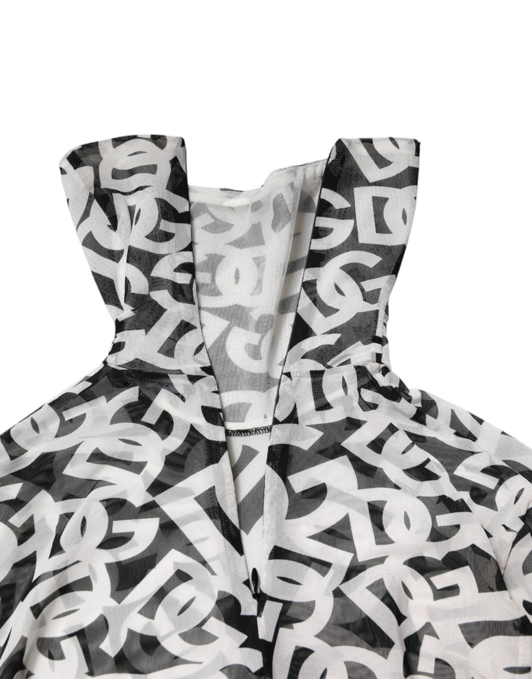 Dolce & Gabbana White DG Logo Long Sleeves Turtleneck Top