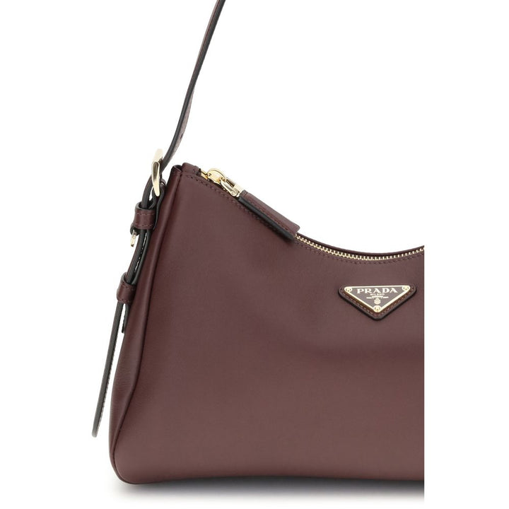 Prada Bordeaux Calf Leather Bos Taurus Shoulder Bag