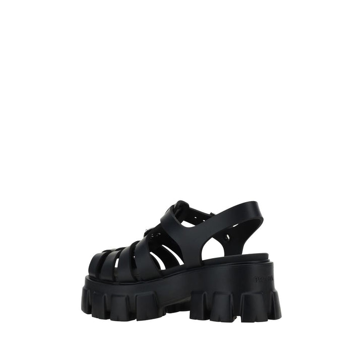 Prada Black Acetate Platform Sandals