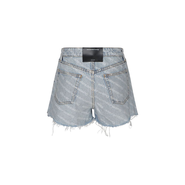 Alexander Wang Blue Cotton Bermuda Shorts