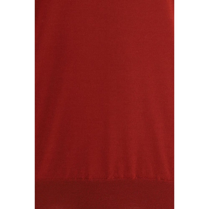 Brunello Cucinelli Red Fleece Wool Sweatshirt