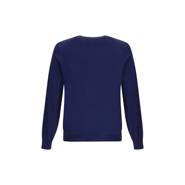 Brunello Cucinelli Blue Fleece Wool Sweatshirt