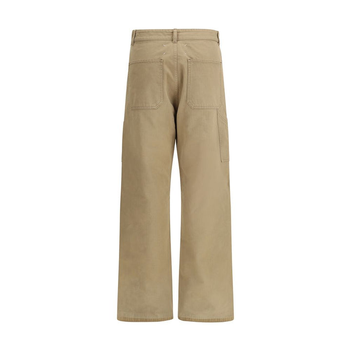 Margiela Beige Cotton Cargo Pants