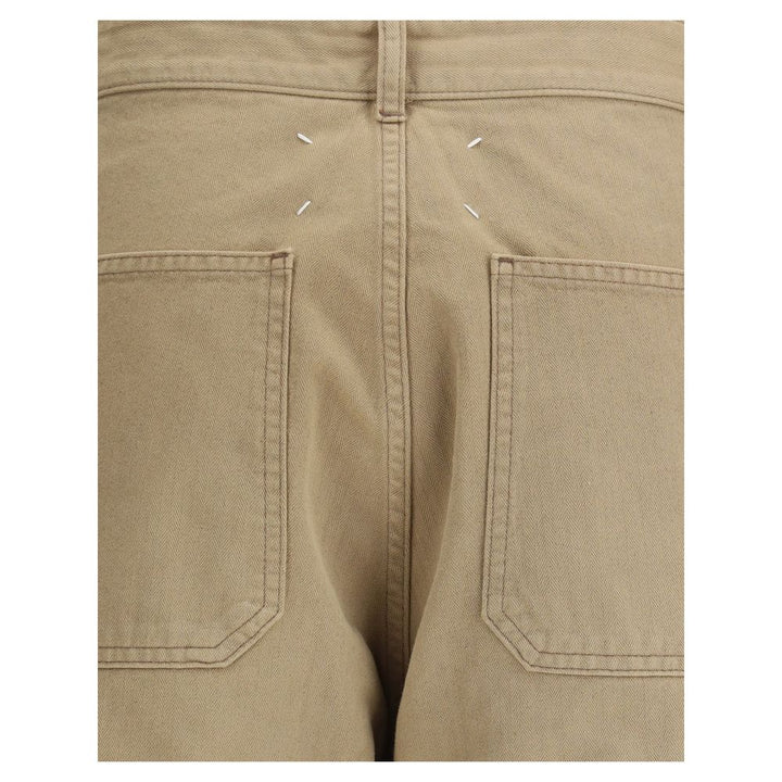 Margiela Beige Cotton Cargo Pants