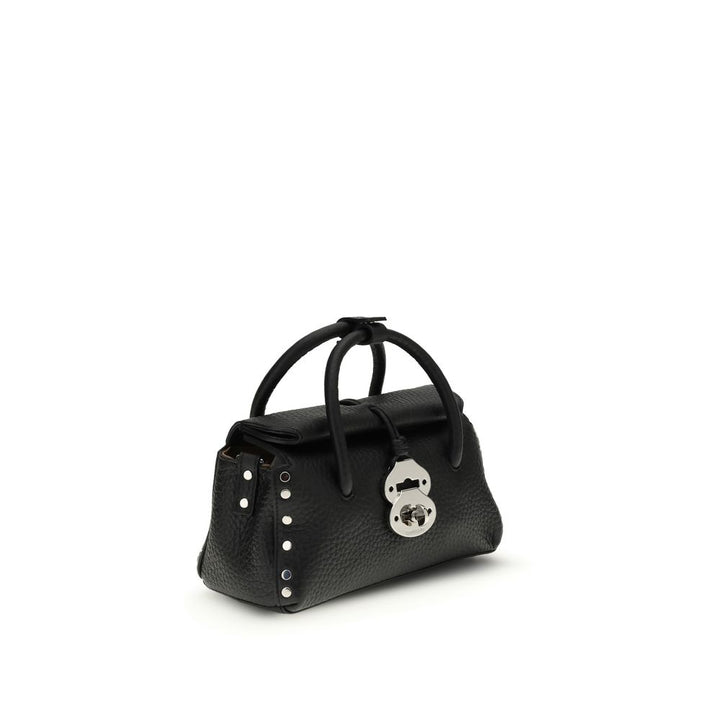 Zanellato Black Calf Leather Bos Taurus Handbag