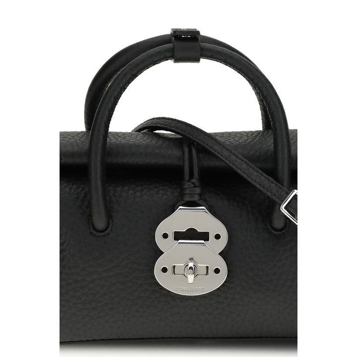 Zanellato Black Calf Leather Bos Taurus Handbag