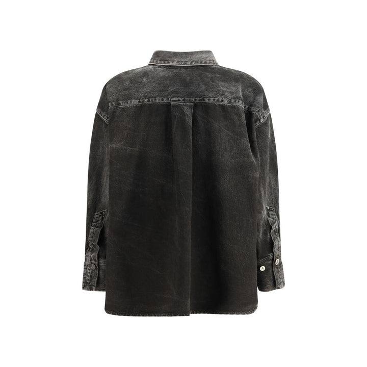 The Attico Black Denim Shirt