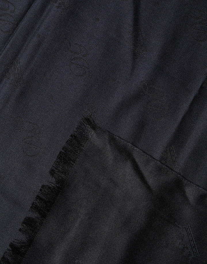 Dolce & Gabbana Black Lace Stole Silk NeckWrap Shawl Scarf