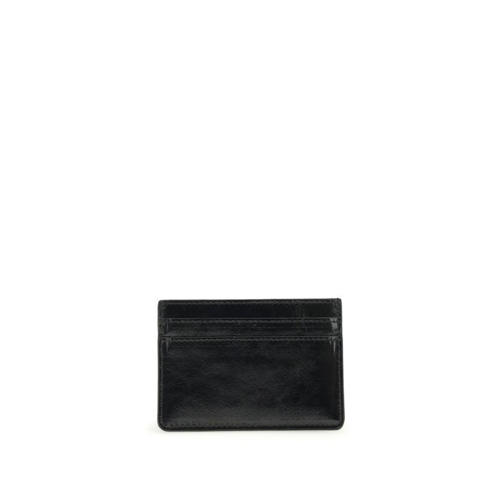 Marine Serre Black Calf Leather Bos Taurus Wallet