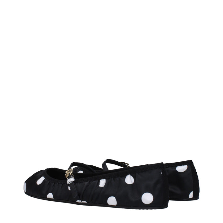 Dolce & Gabbana Black Fabric Ballet Flats