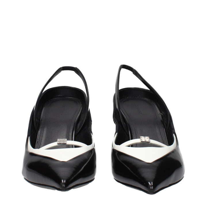 Givenchy Black Leather Wedge Sandals