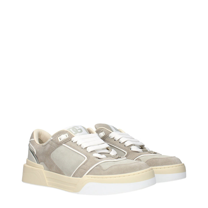 Dolce & Gabbana Beige Leather Low Top Sneakers
