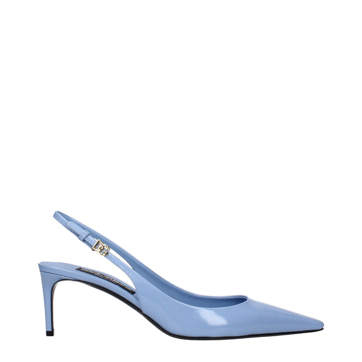 Dolce & Gabbana Light Blue Leather High Heel Pumps
