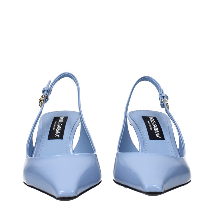 Dolce & Gabbana Light Blue Leather High Heel Pumps