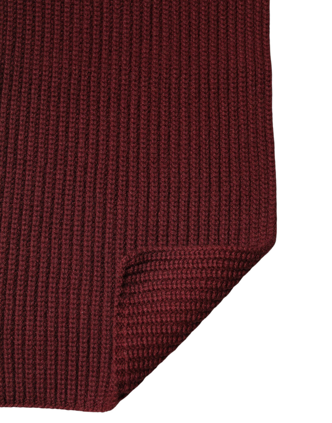Dolce & Gabbana Maroon Cashmere Knitted NeckWrap Shawl Scarf