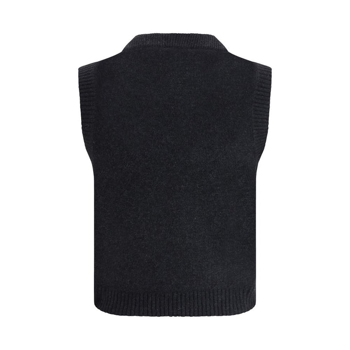 Ganni Black Wool Top
