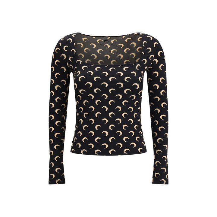 Marine Serre Black Polyamide Top