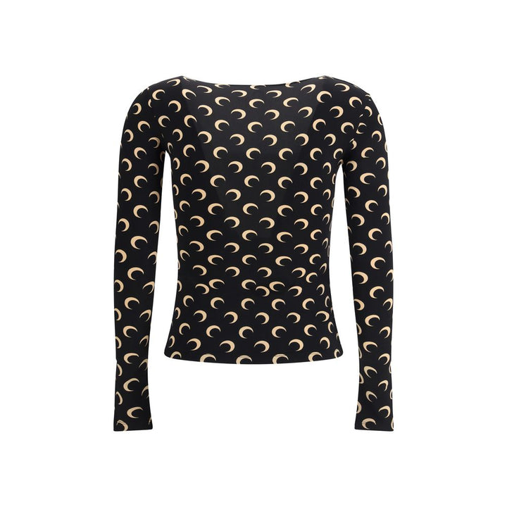 Marine Serre Black Polyamide Top