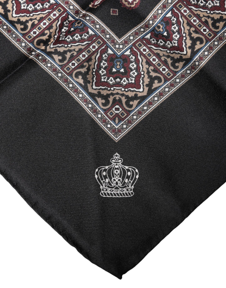 Dolce & Gabbana Multicolor Patterned Men Square Foulard Scarf