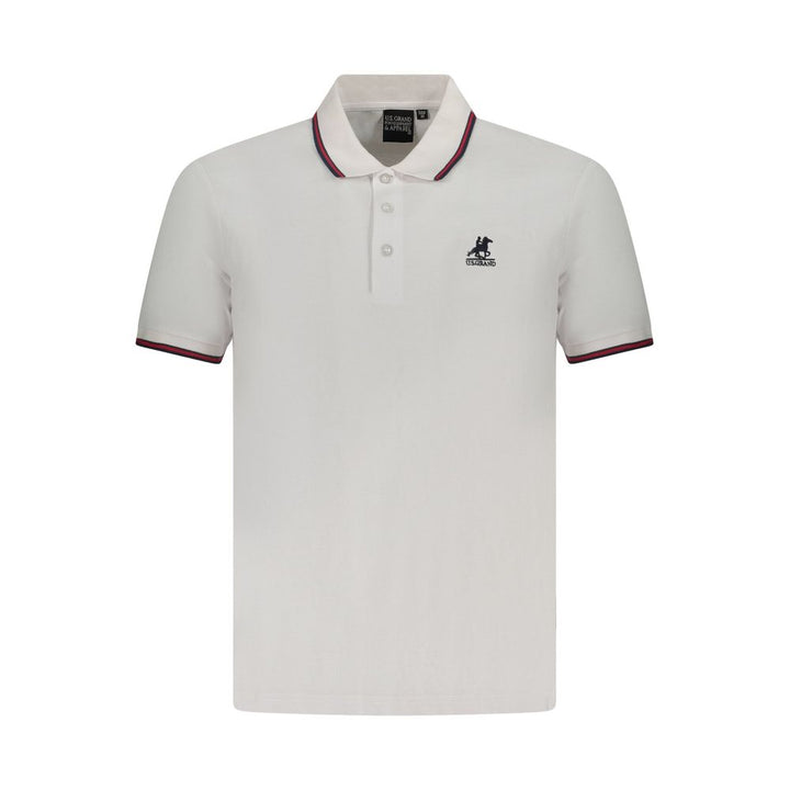U.S. Grand Polo White Cotton Polo Shirt