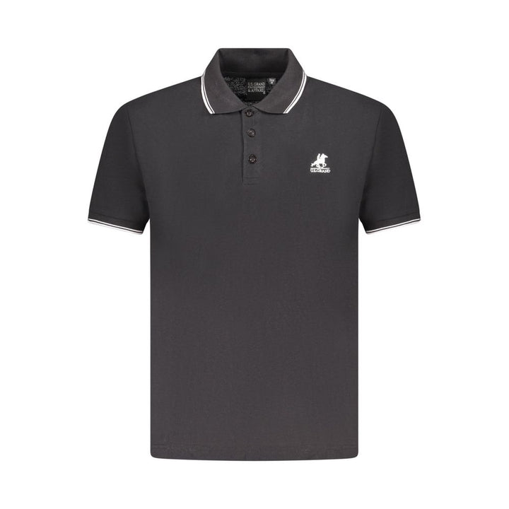 U.S. Grand Polo Black Cotton Polo Shirt