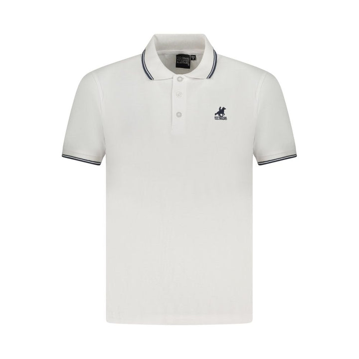 U.S. Grand Polo White Cotton Polo Shirt