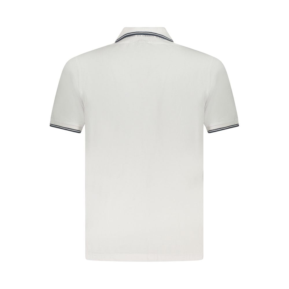 U.S. Grand Polo White Cotton Polo Shirt
