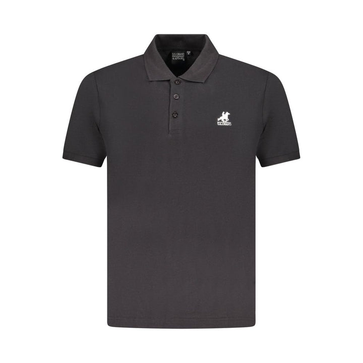U.S. Grand Polo Black Cotton Polo Shirt