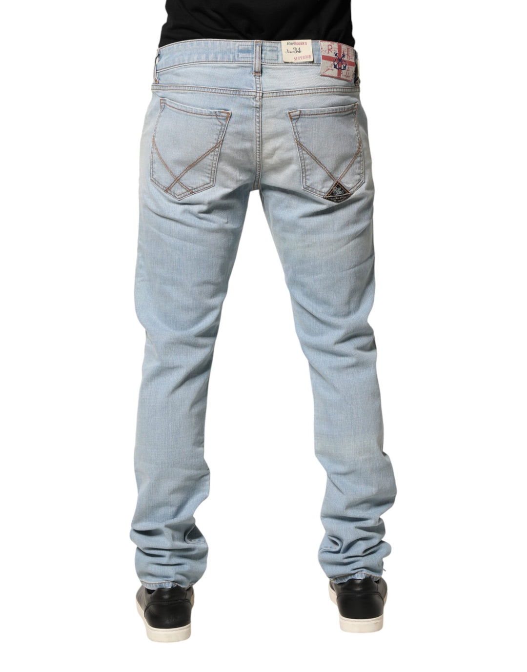 Roy Roger's Light Blue JOSH Slim Fit Mid Waist Men Denim Jeans