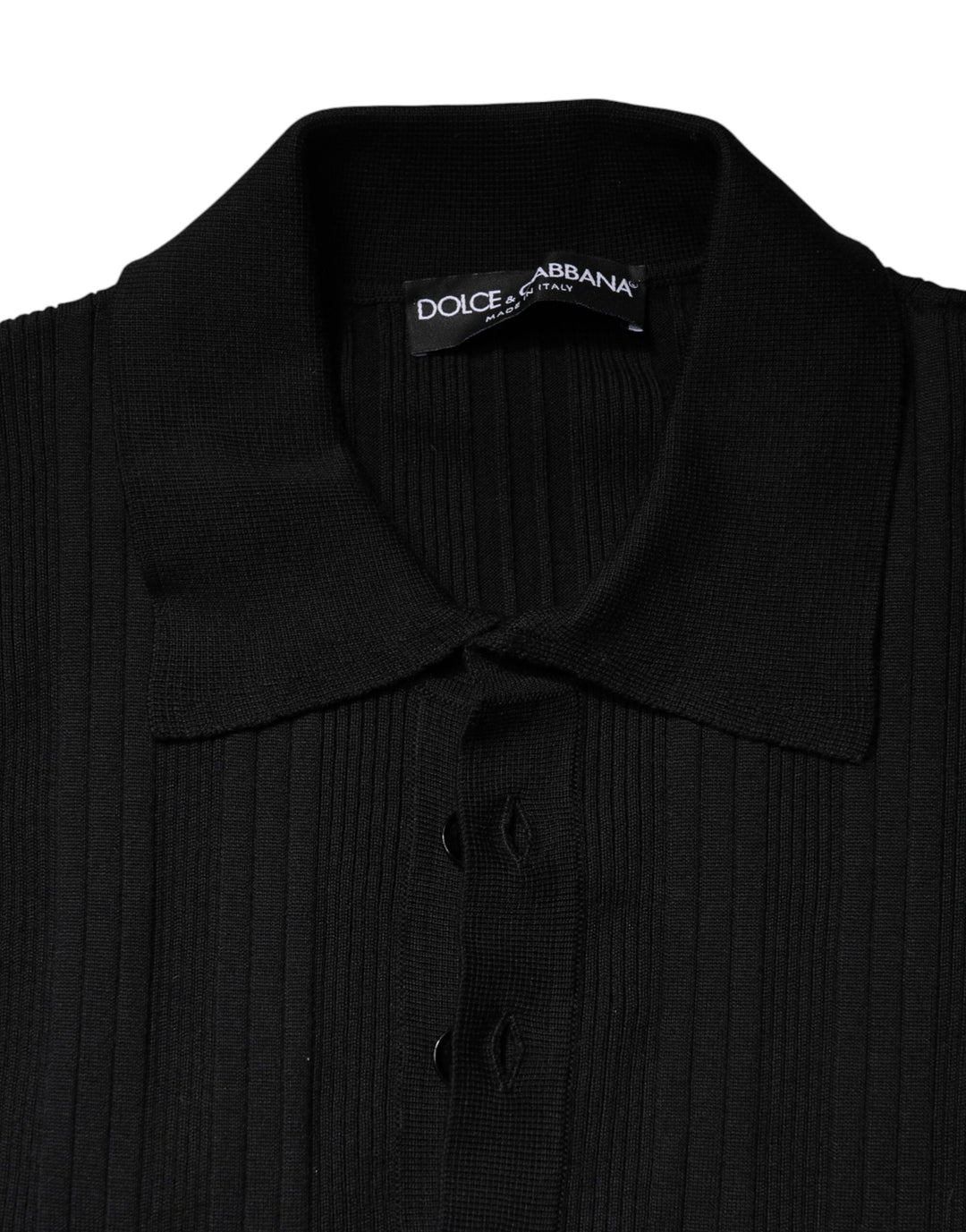 Dolce & Gabbana Black Crest Long Sleeve Men Pullover Sweater