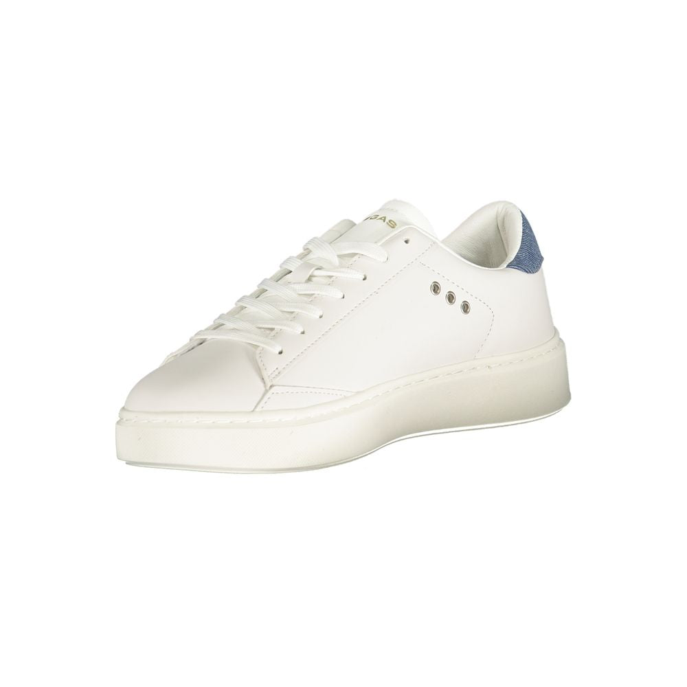 Gas White Polyester Men Sneaker