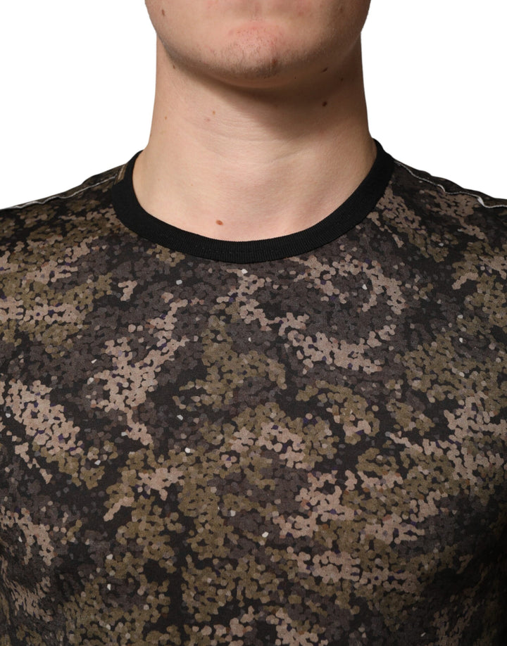 Dolce & Gabbana Multicolor Camouflage Long Sleeves T-shirt