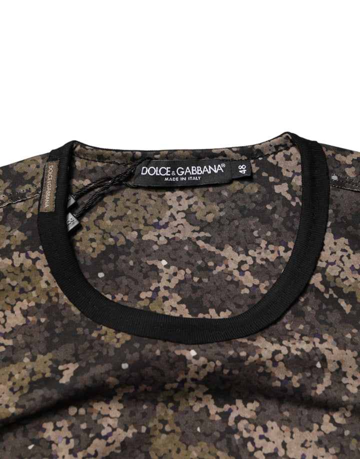 Dolce & Gabbana Multicolor Camouflage Long Sleeves T-shirt