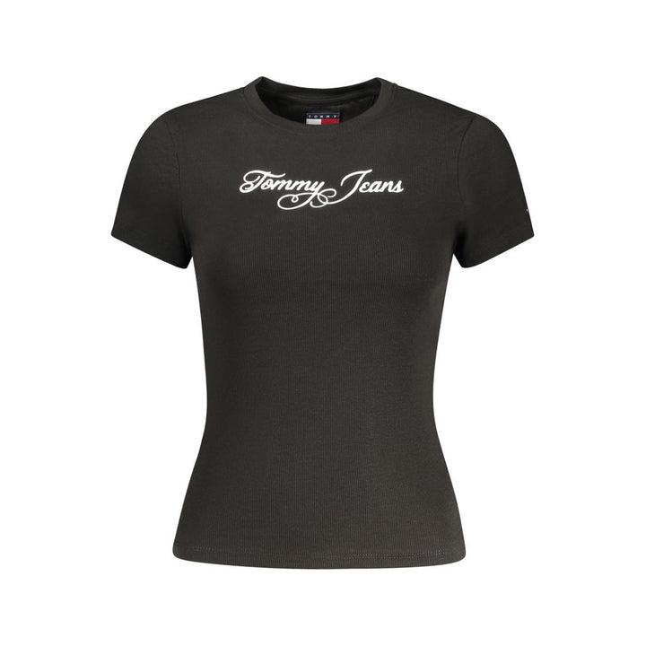 Tommy Hilfiger Black Cotton Women T-Shirt