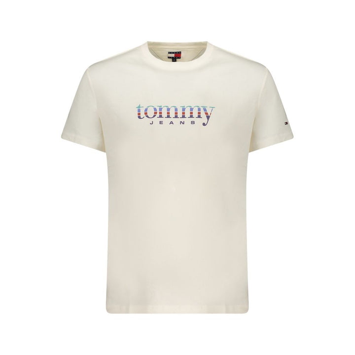Tommy Hilfiger Bianco Cotton Men T-Shirt