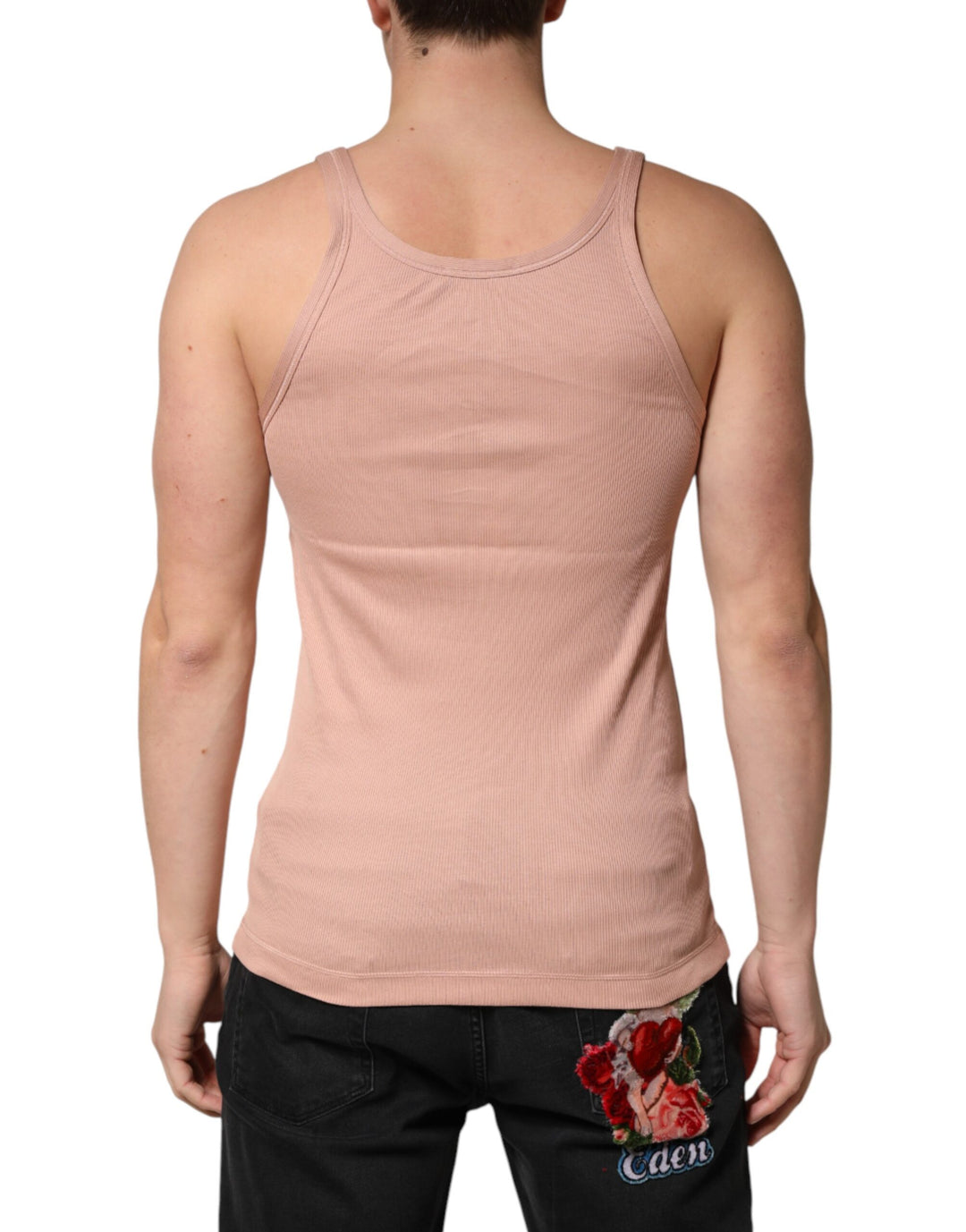 Dolce & Gabbana Pink Sleeveless Round Neck Tank Top  T-shirt