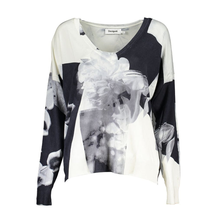 Desigual Bianco Viscosa Women Sweater