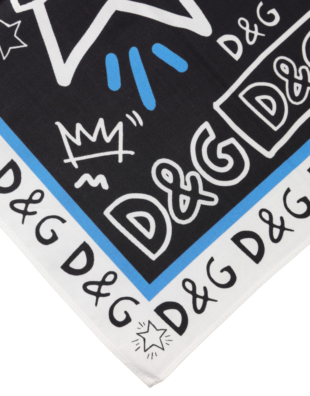 Dolce & Gabbana Multicolor Graphic Cotton Square Foulard  Scarf