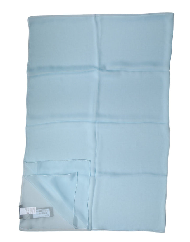 Dolce & Gabbana Light Blue Stole Silk Neck Wrap Shawl Scarf