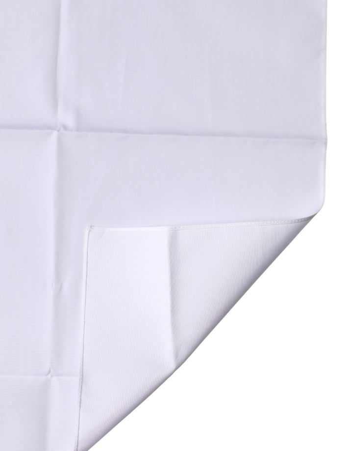 Dolce & Gabbana White Silk Lace Stole Square Foulard  Scarf