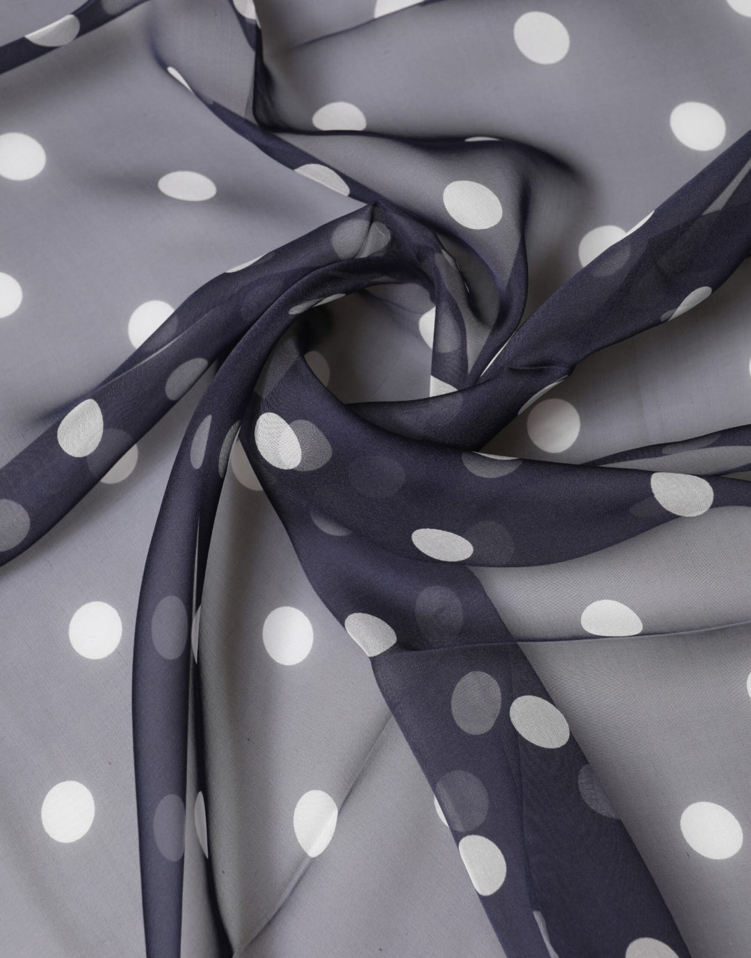 Dolce & Gabbana Blue Polka Dot Silk Square Foulard 91.5cm x 89.5cm Scarf